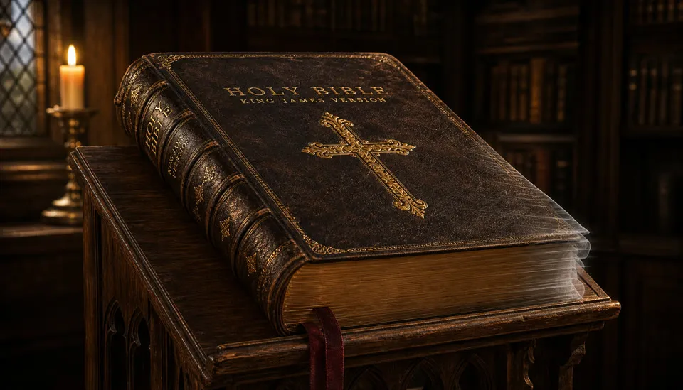 ≈ 96% of the Bible of the King James Bible, drawn to scale