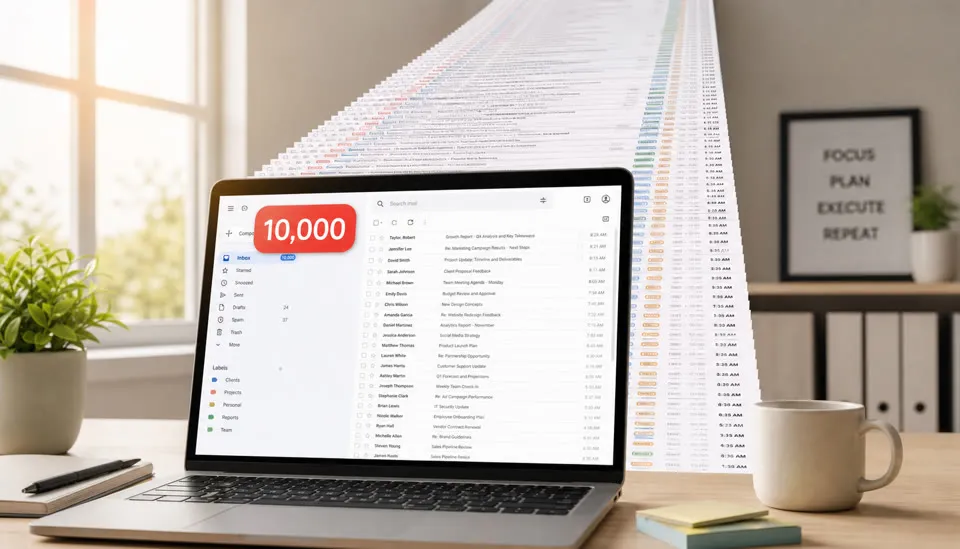 ≈ 10,000 work emails typical work emails, drawn to scale