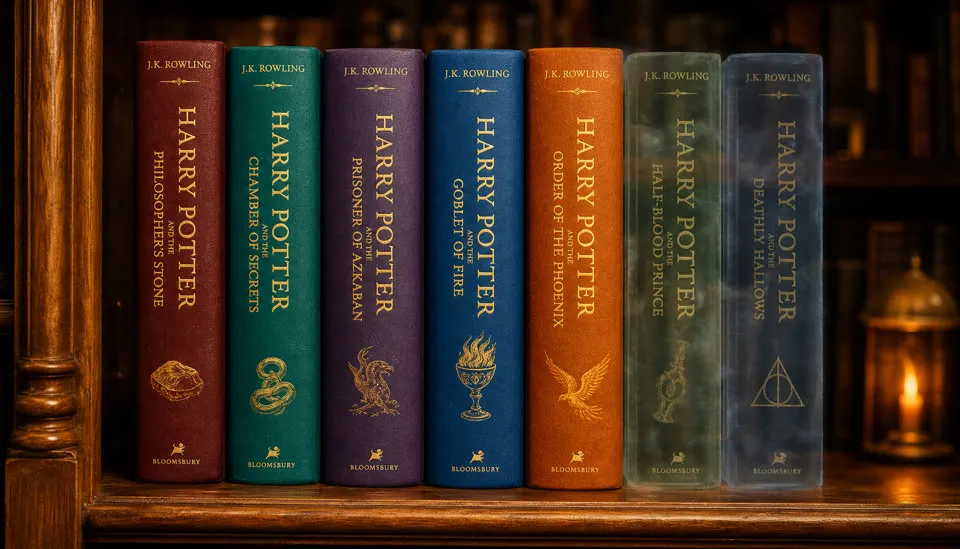 ≈ 69% of Harry Potter of the complete 7-book series, drawn to scale