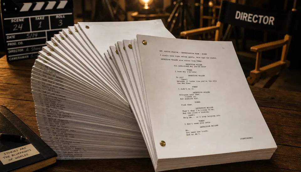 ≈ 37 movie screenplays feature-film screenplays, drawn to scale